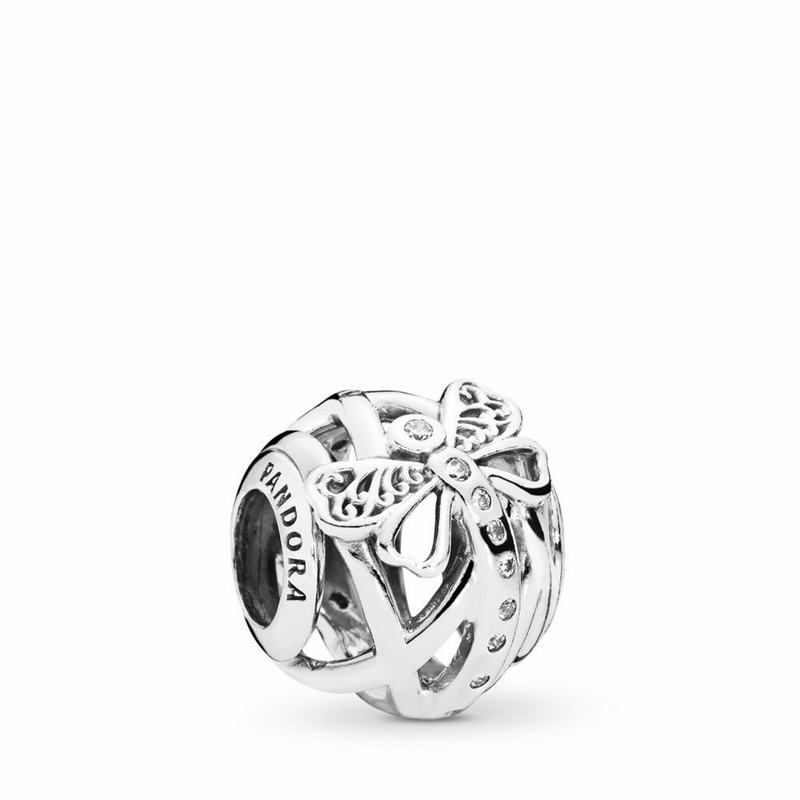 Pandora Dreamy Dragonfly Charm - Sterling Silver/Cubic Zirconia - Canada | GB9633ZF